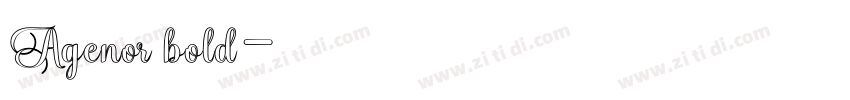 Agenor bold字体转换